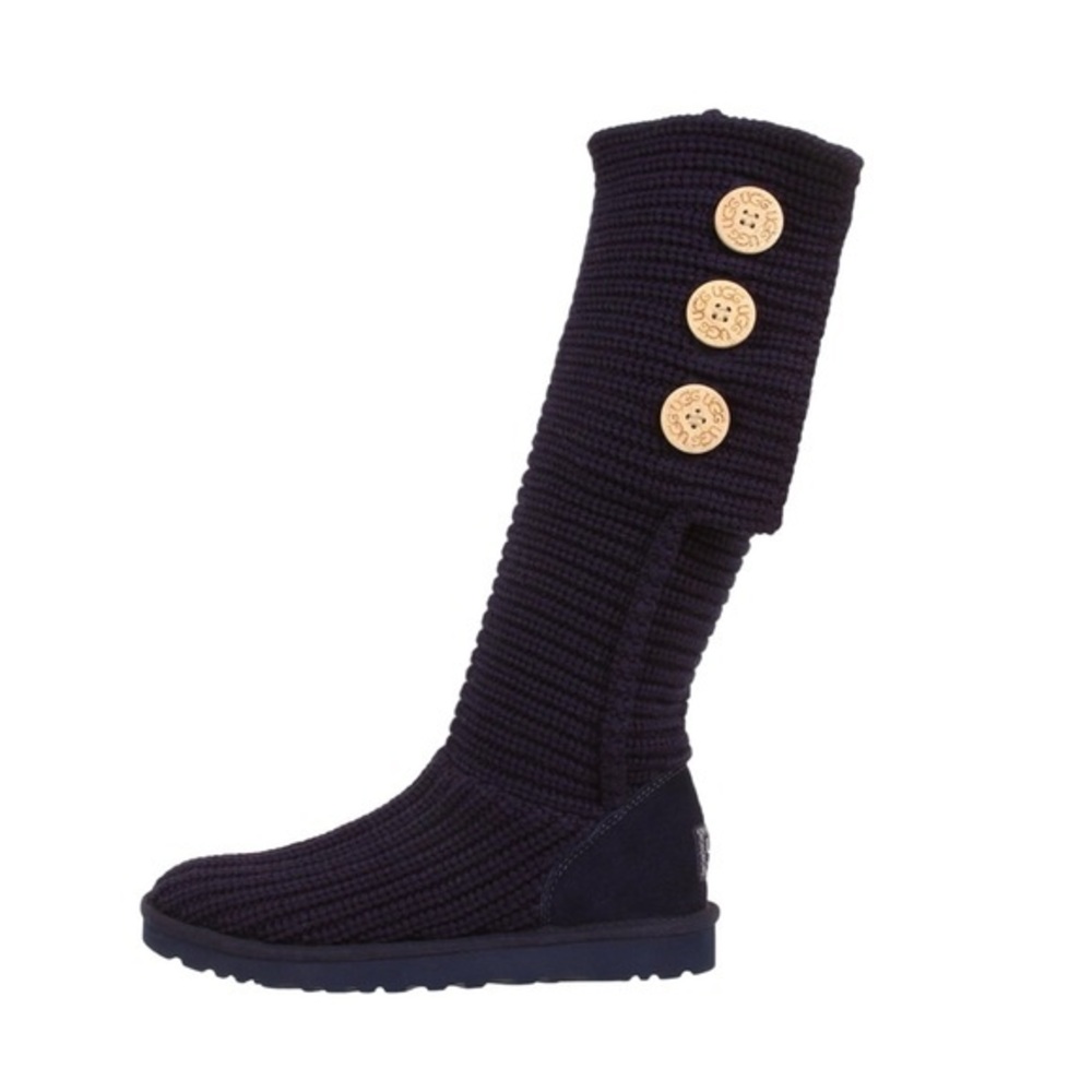 Ugg Classic Cardy Knit Tall Boots in Black